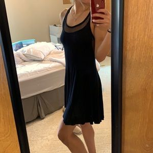 Silence + Noise casual black mesh dress